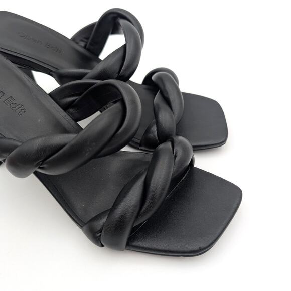 Open Edit Remmy Twist Heel Sandal Open Toe Women's Black Size US7M EU38 - Picture 11 of 12